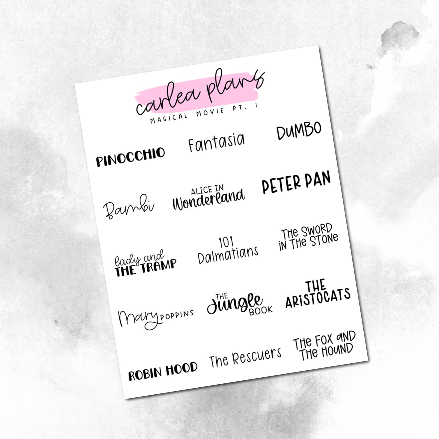 Movie Bucket Lists