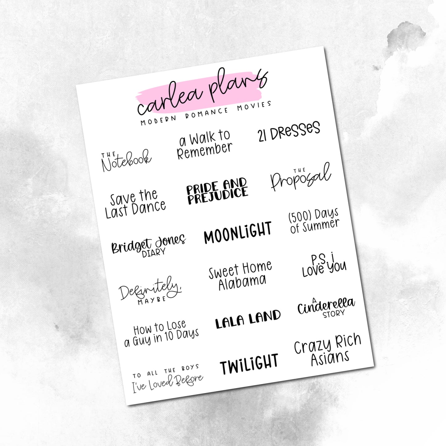 Movie Bucket Lists