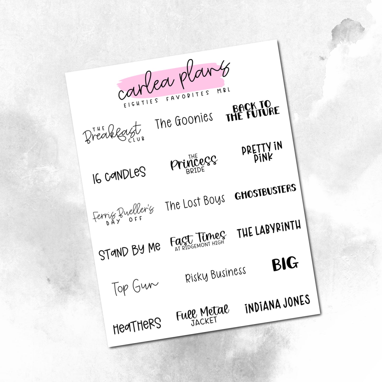 Movie Bucket Lists