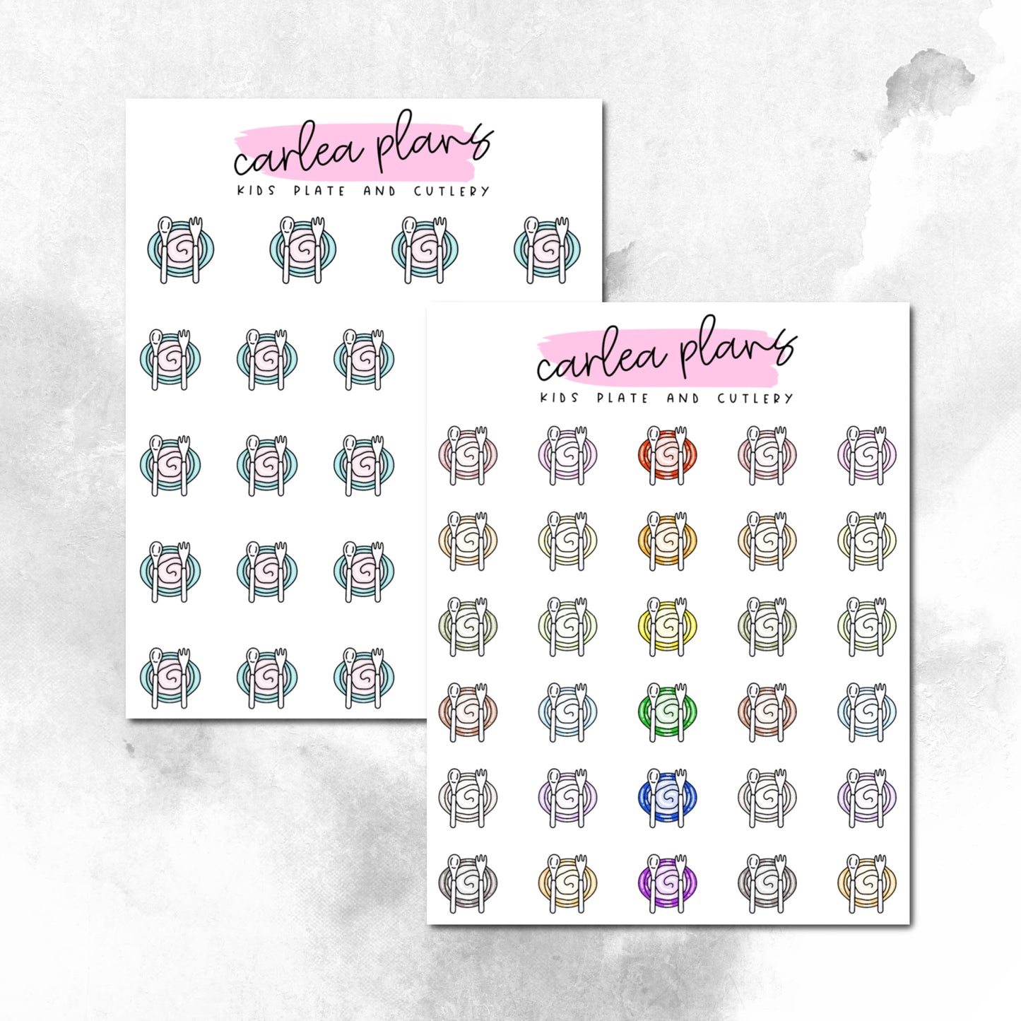 Kids Plate and Cutlery Icons
