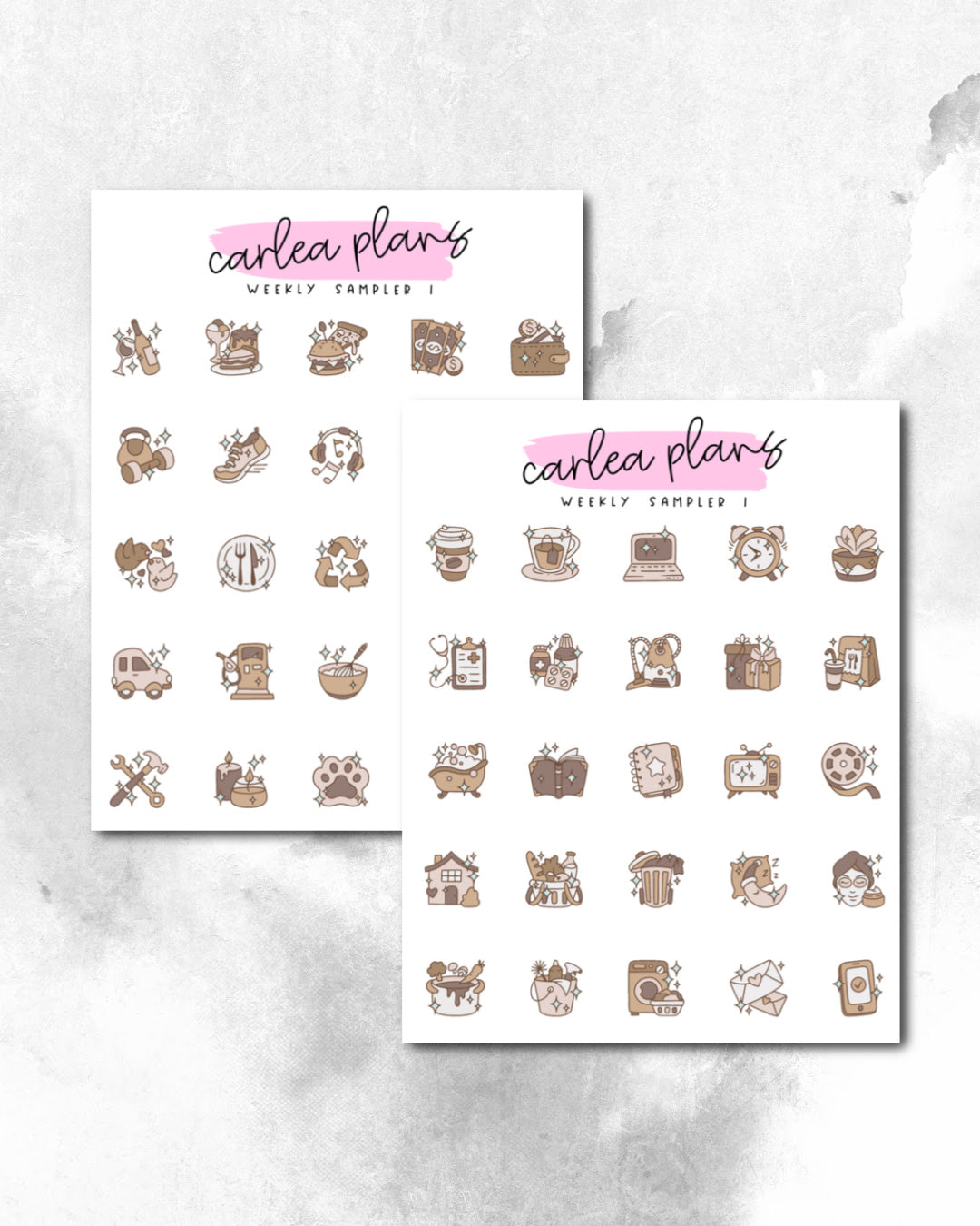 Weekly Sampler Icons | Neutral Shine