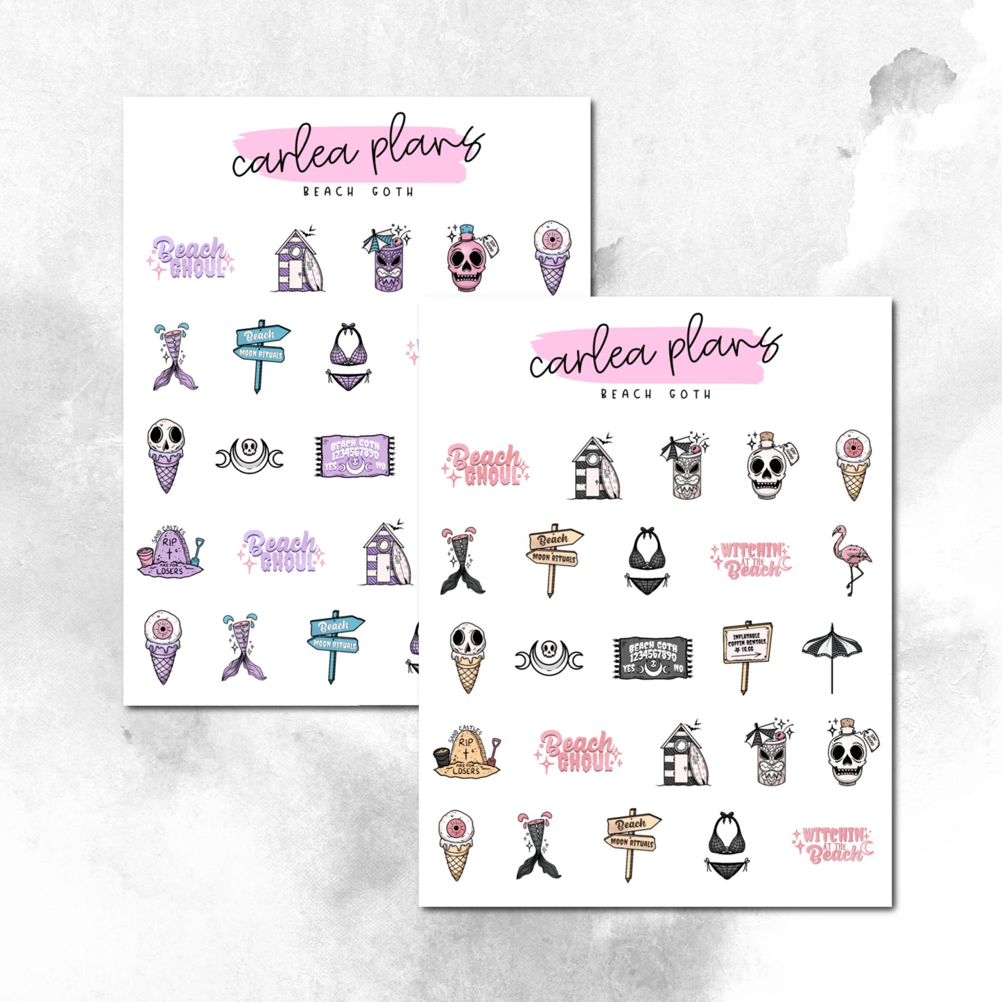 Beach Goth Deco Icons