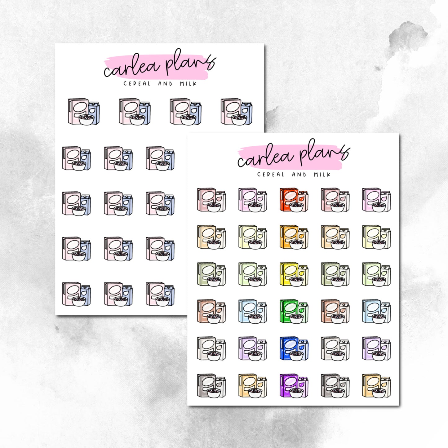 Cereal & Milk Icons