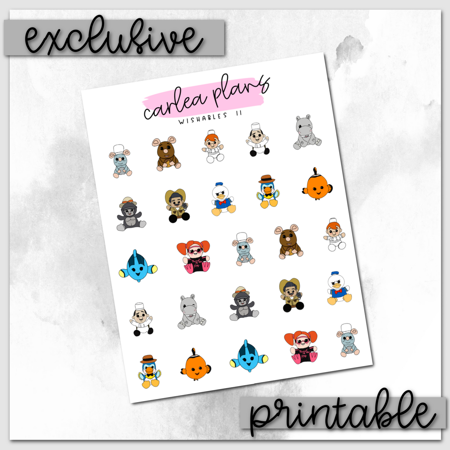 Wishables II Icons | Printable Icons