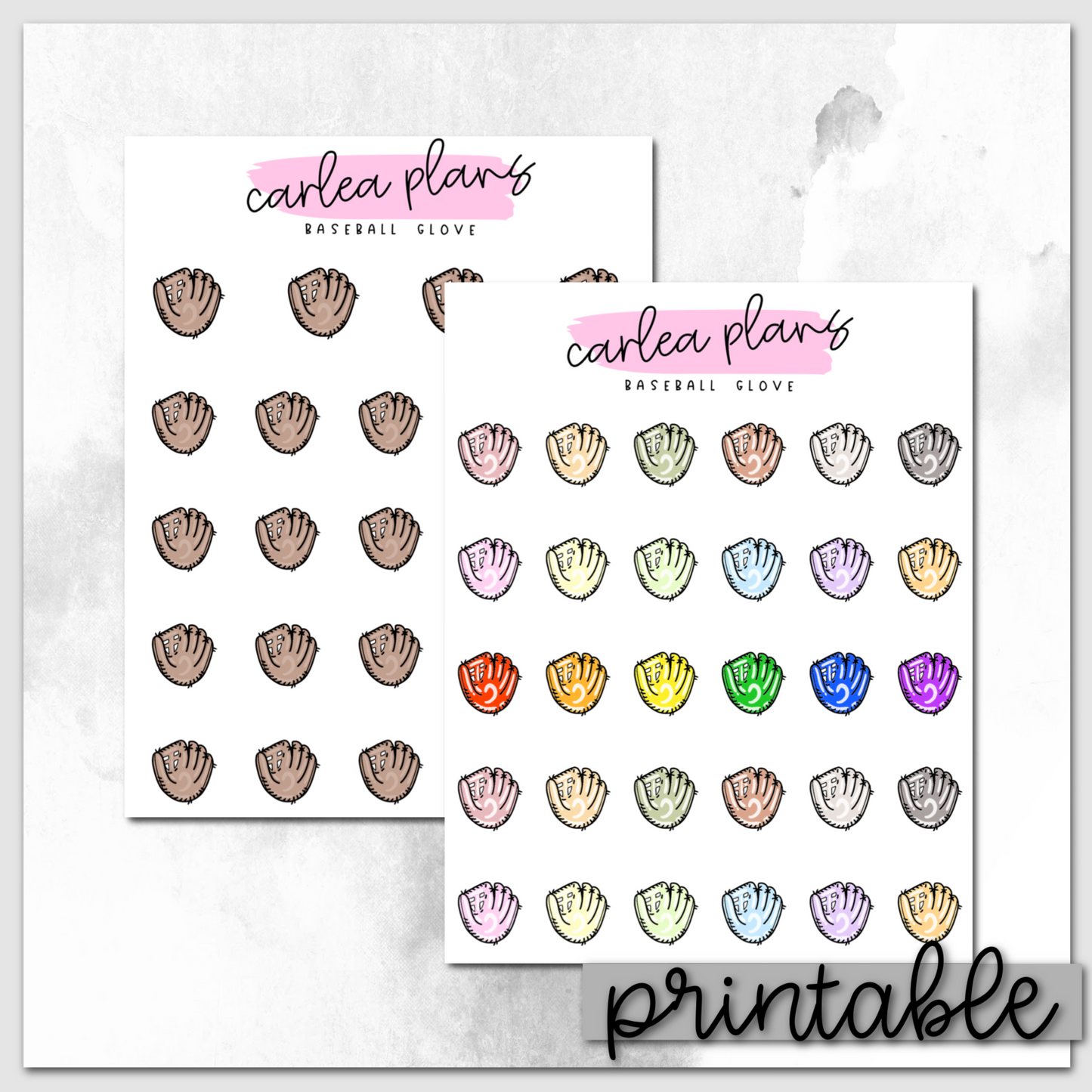 Baseball Glove Icons | Printable Icons