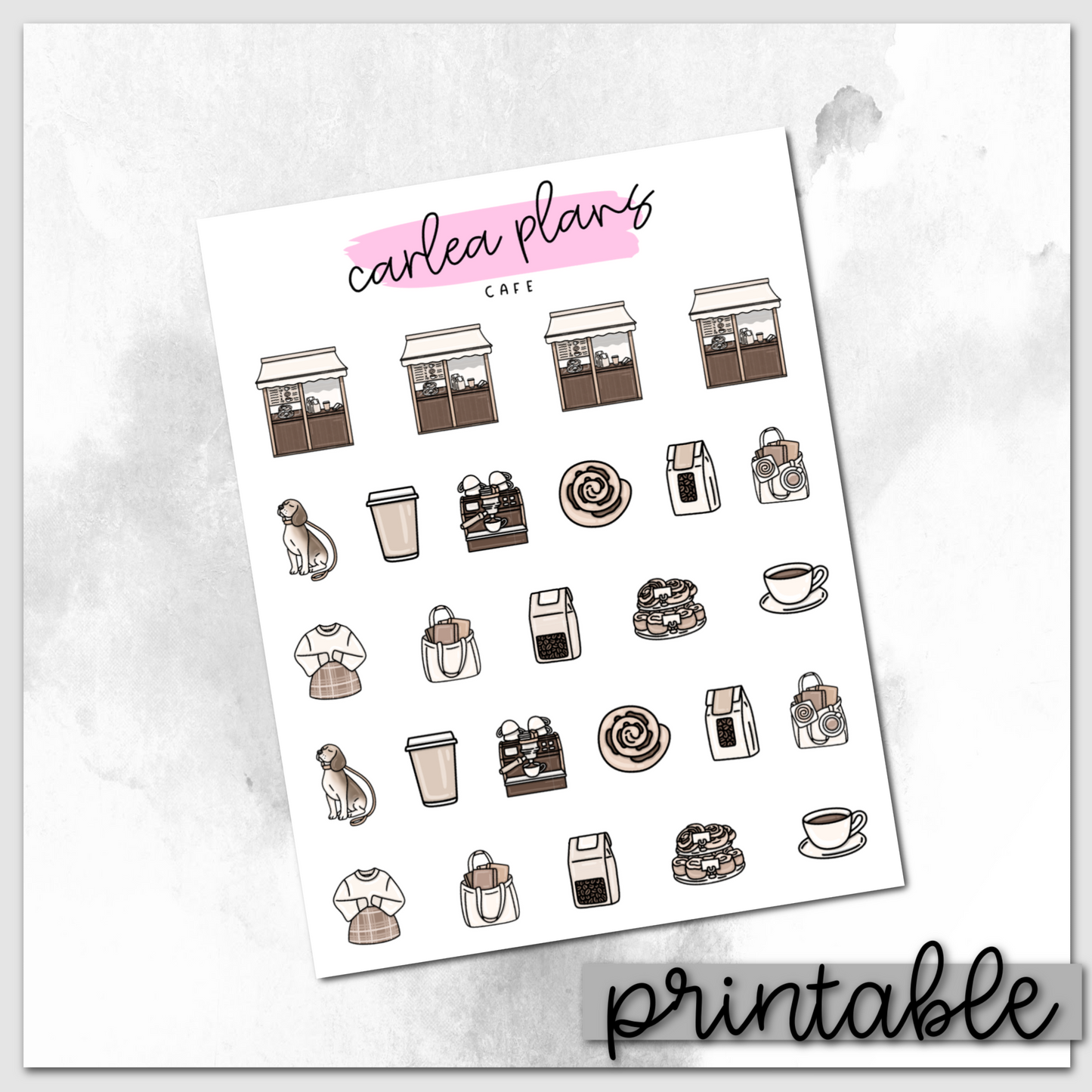Cafe Sampler Icons | Printable Icons