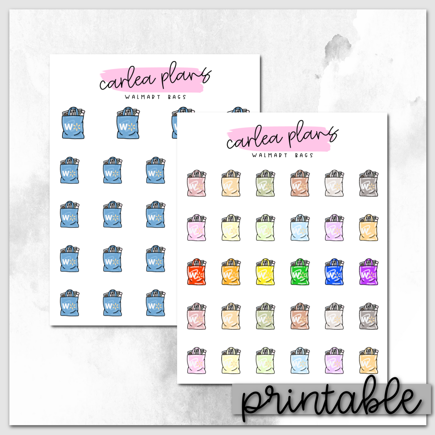 Walmart Bag Icons | Printable Icons