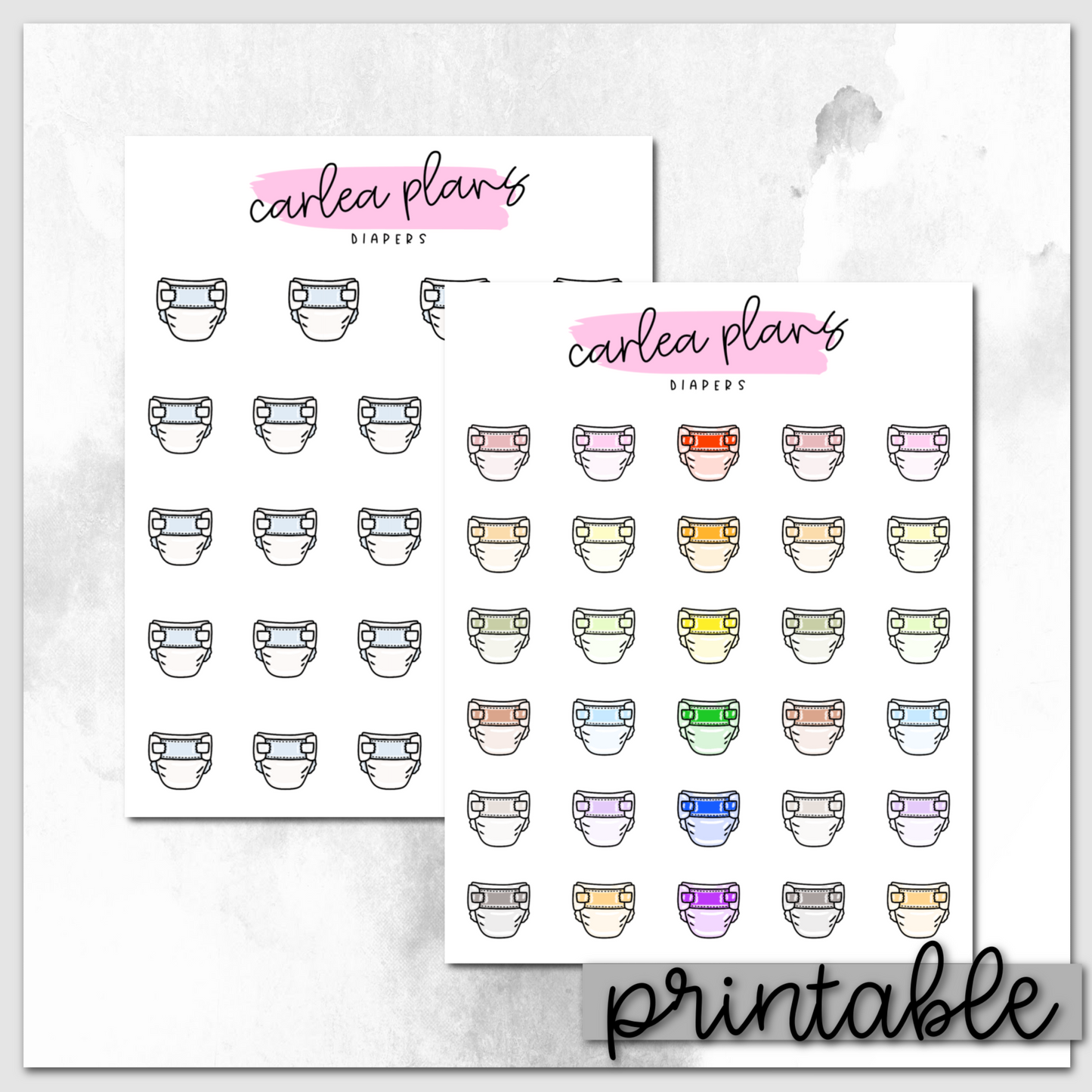Diaper Icons | Printable Icons
