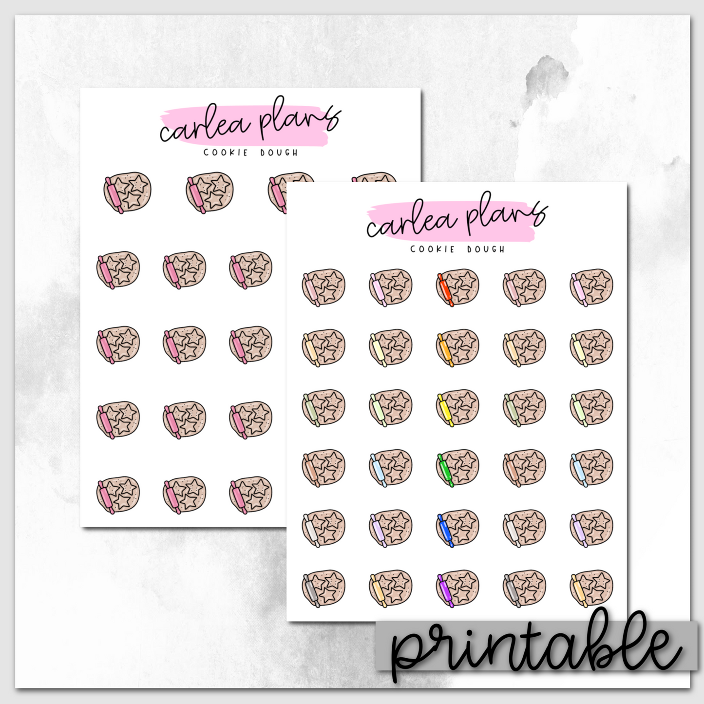 Cookie Dough Icons | Printable Icons