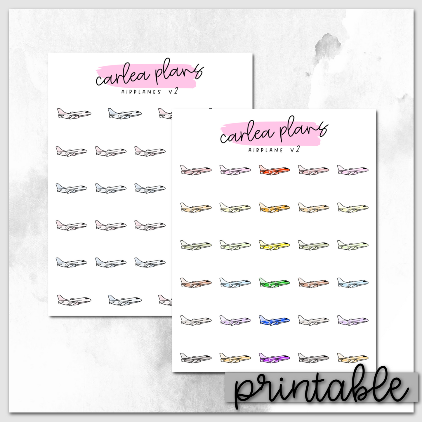 Airplane v2 Icons | Printable Icons