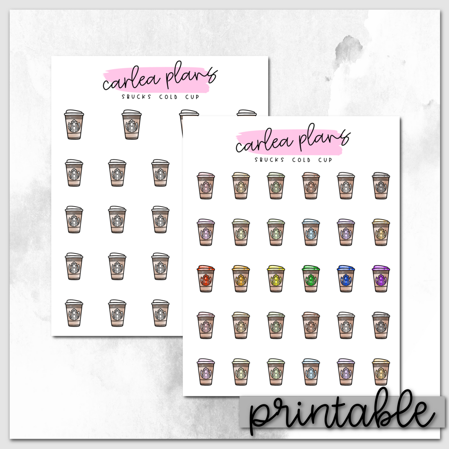 SBucks Cold Cup Icons | Printable Icons