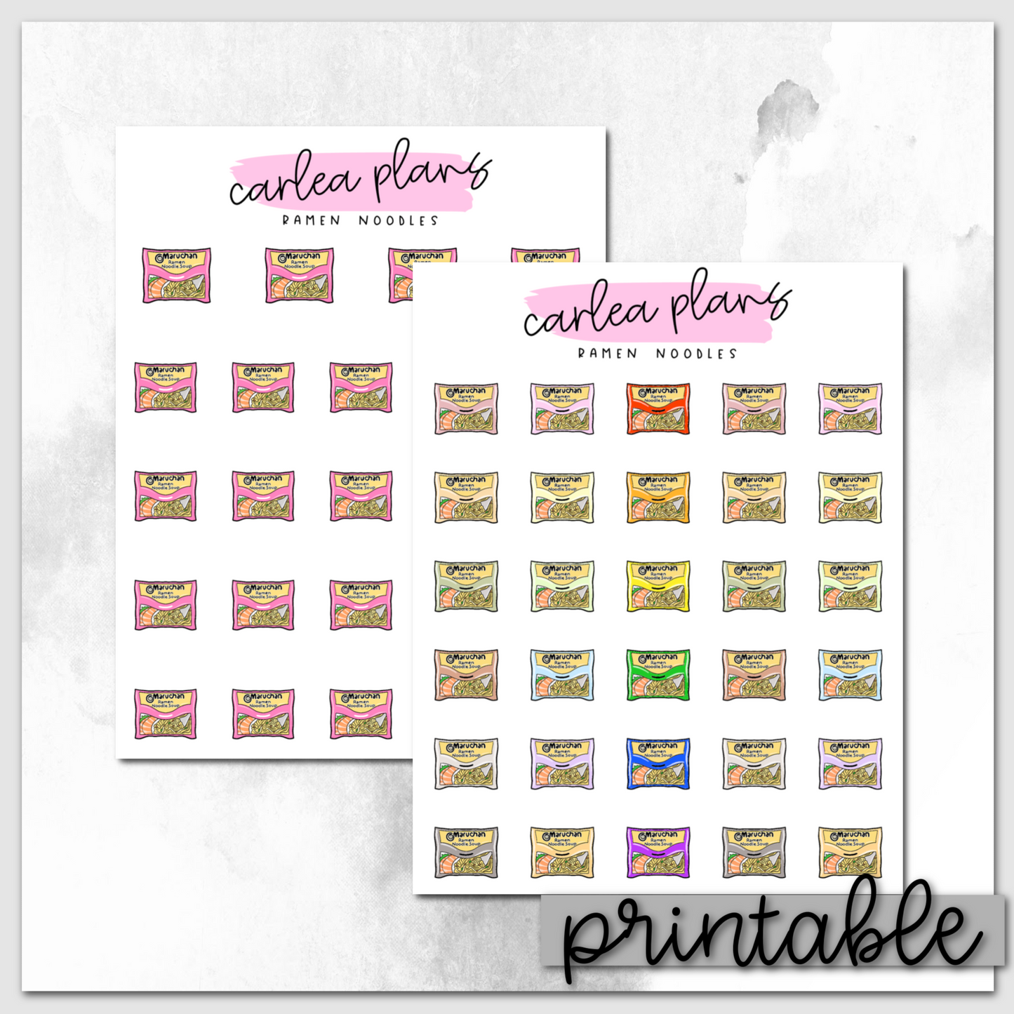Ramen Noodle Icons | Printable Icons