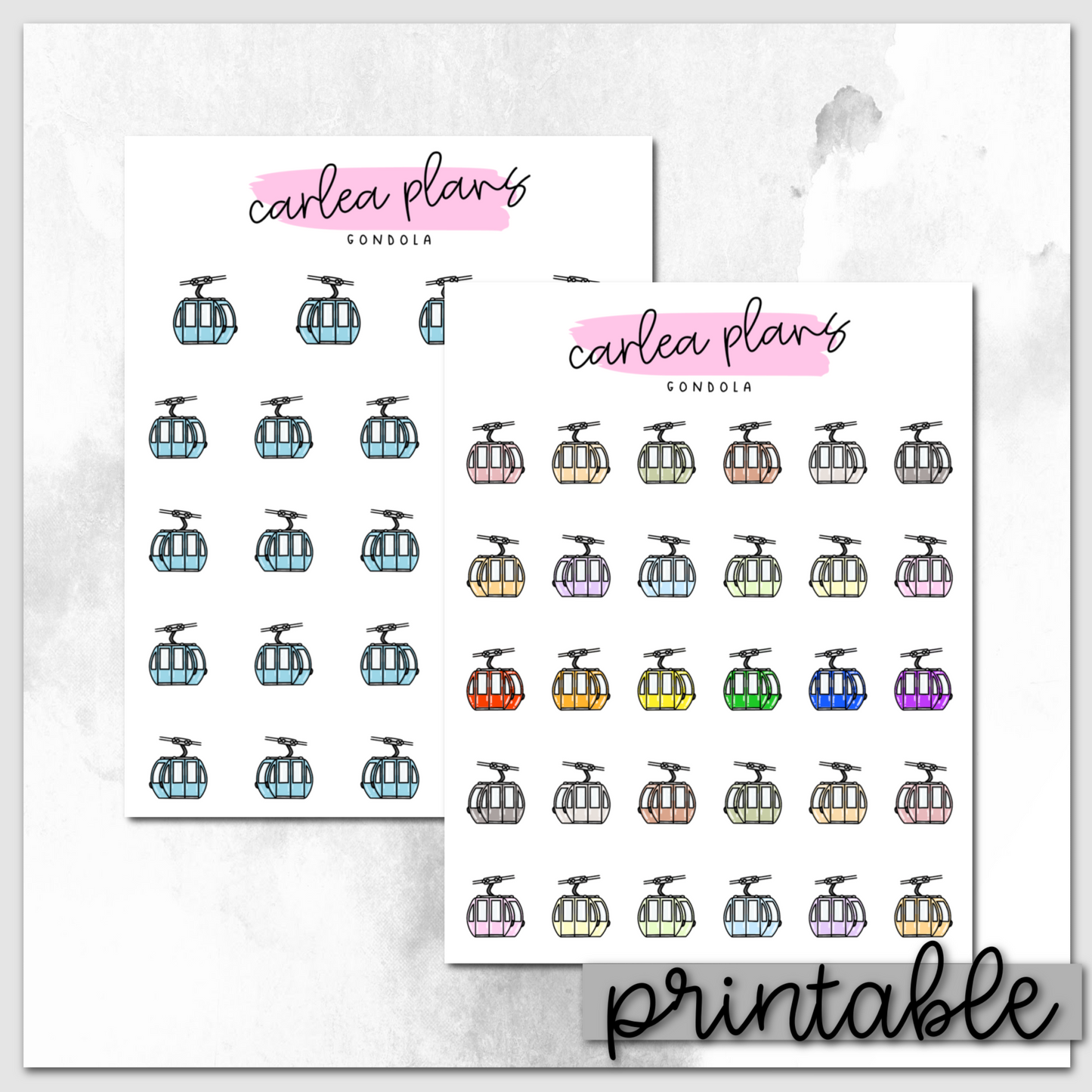 Gondola Icons | Printable Icons