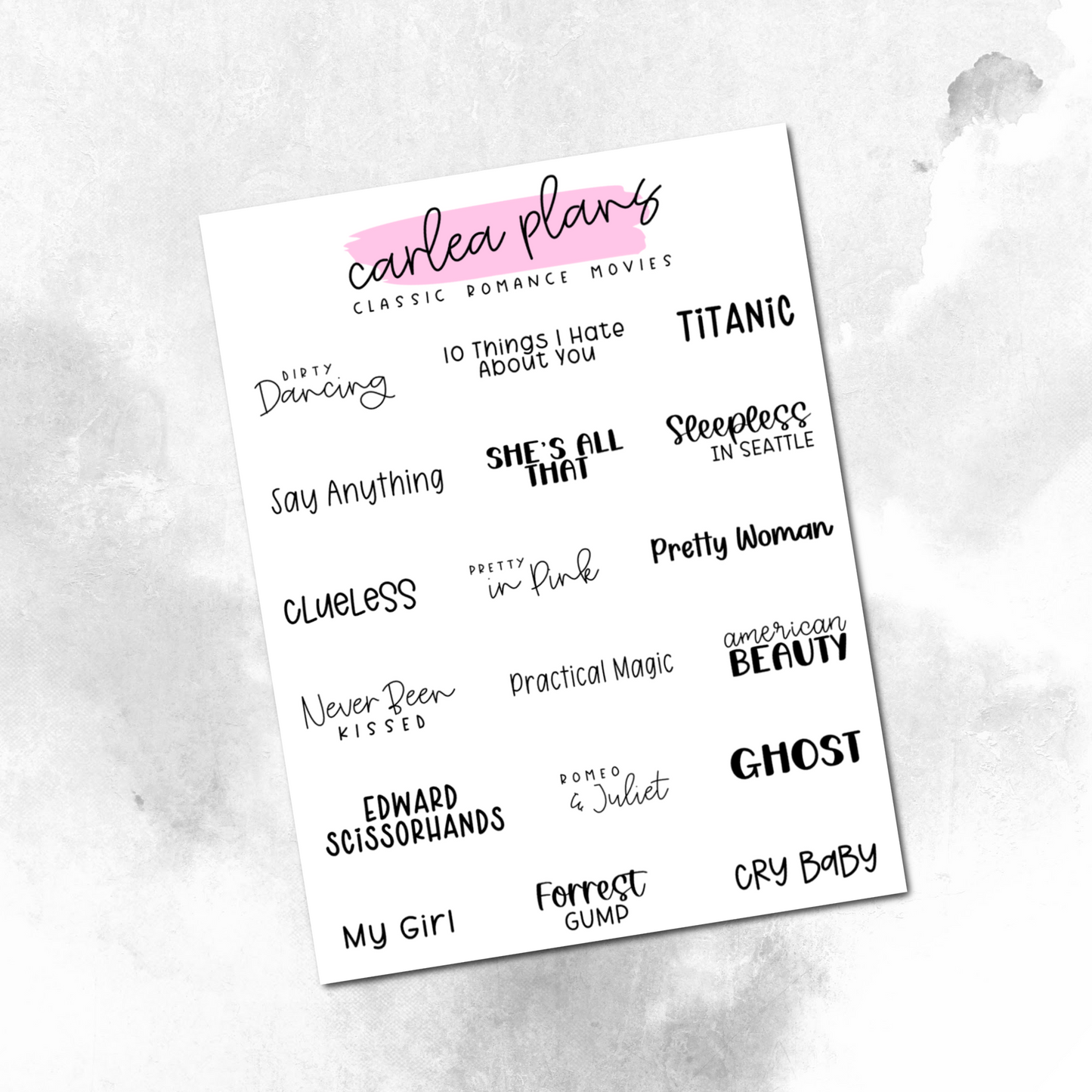 Movie Bucket Lists