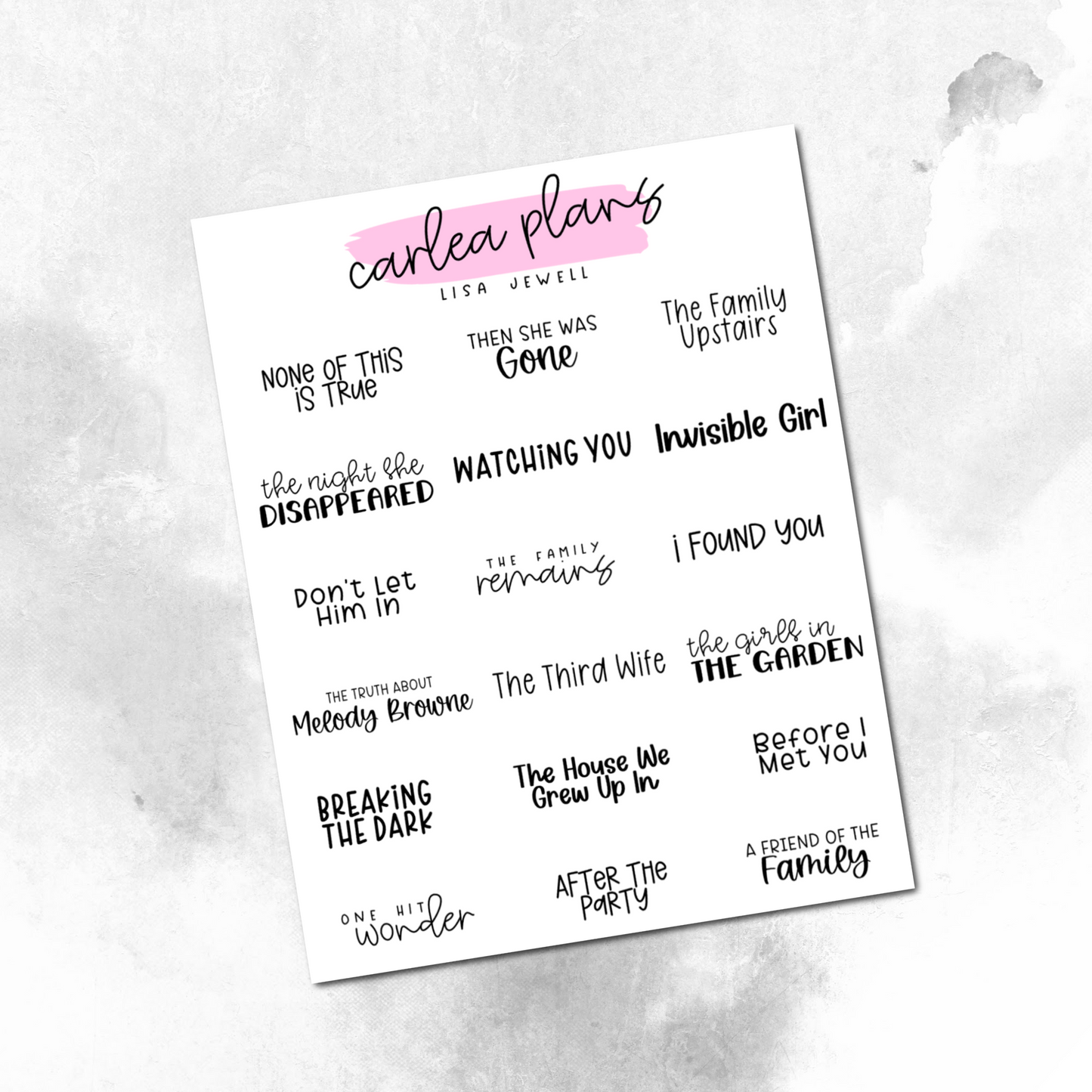 Book Bucket Lists