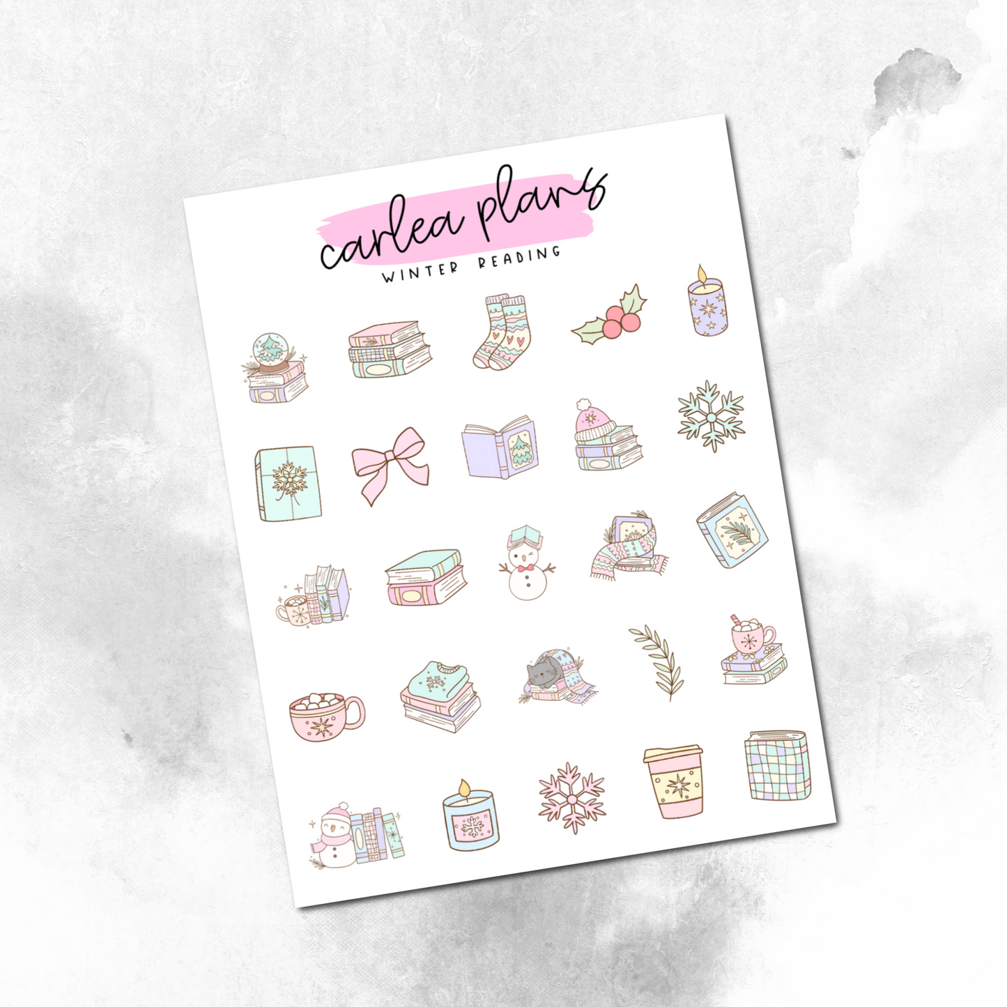 Winter Reading Deco Icons