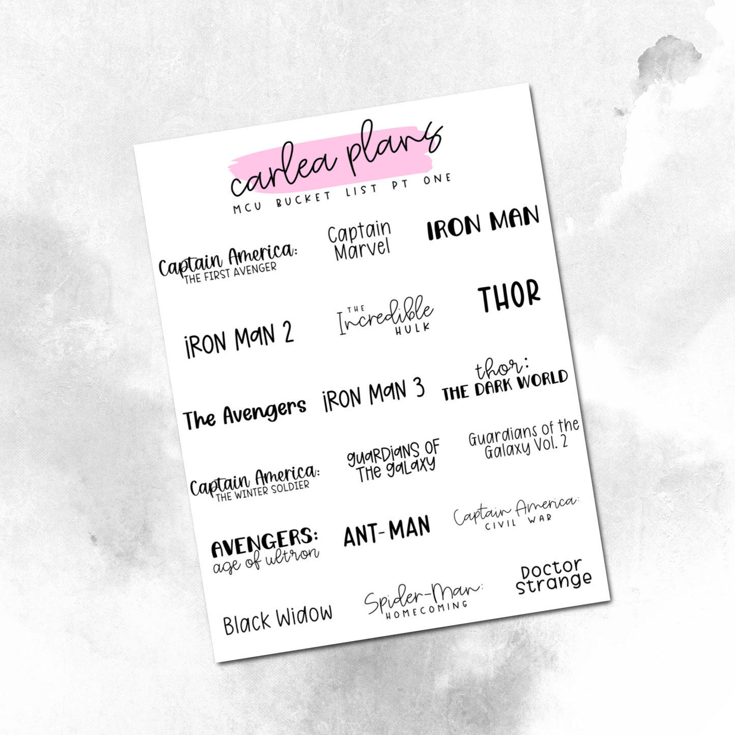 Movie Bucket Lists