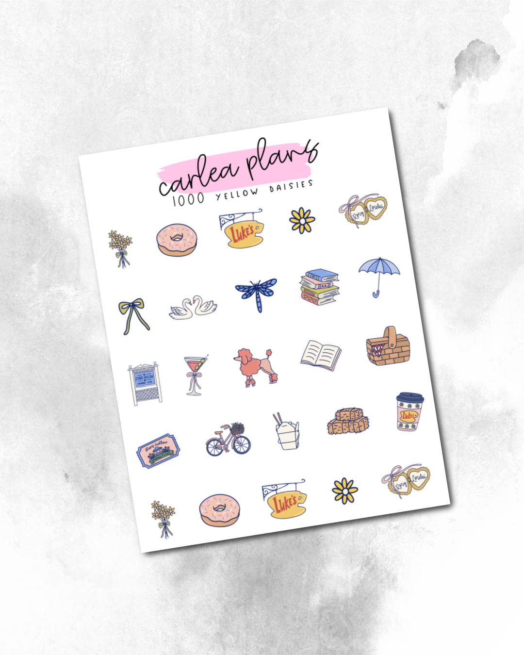 1000 Yellow Daisies Deco Icons