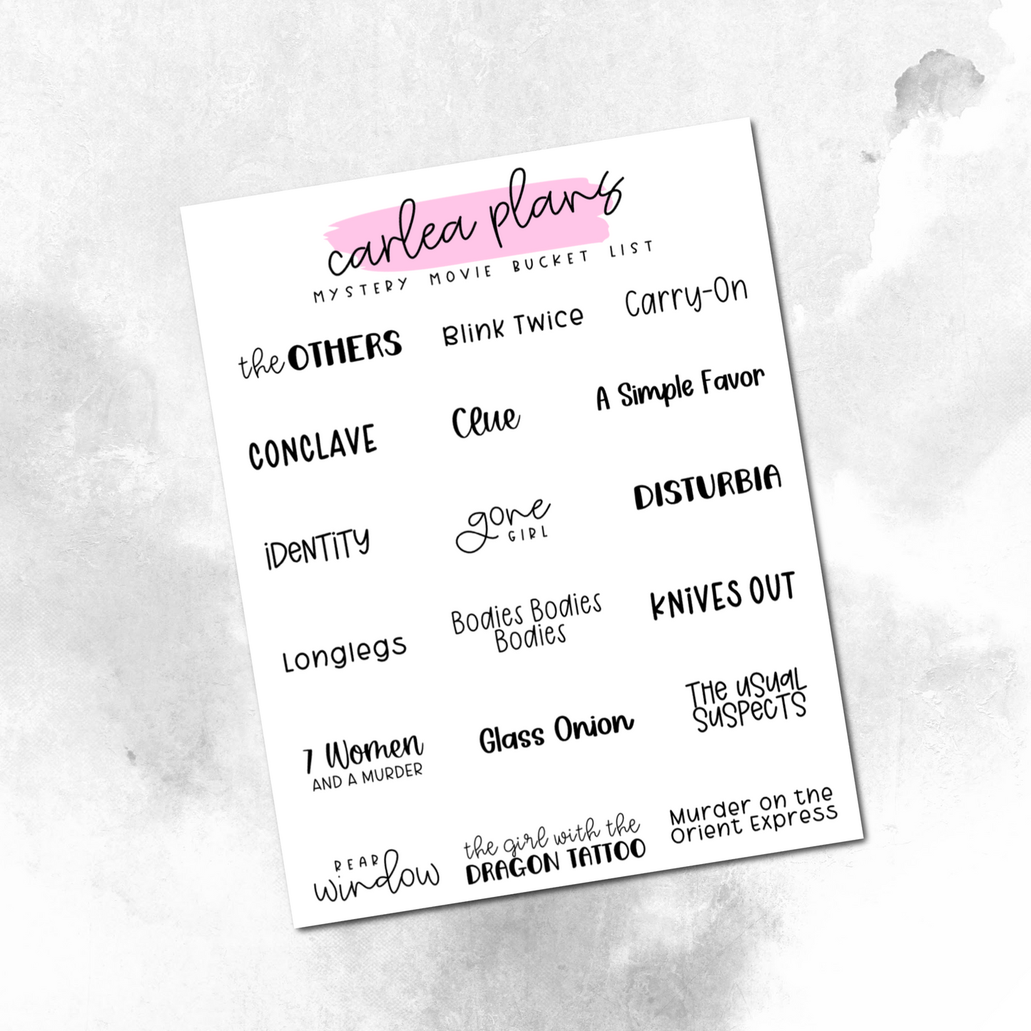 Movie Bucket Lists