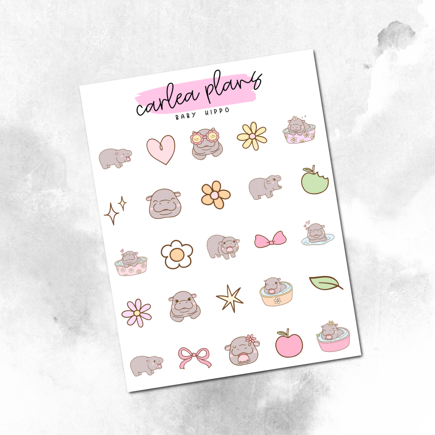 Baby Hippo Deco Icons