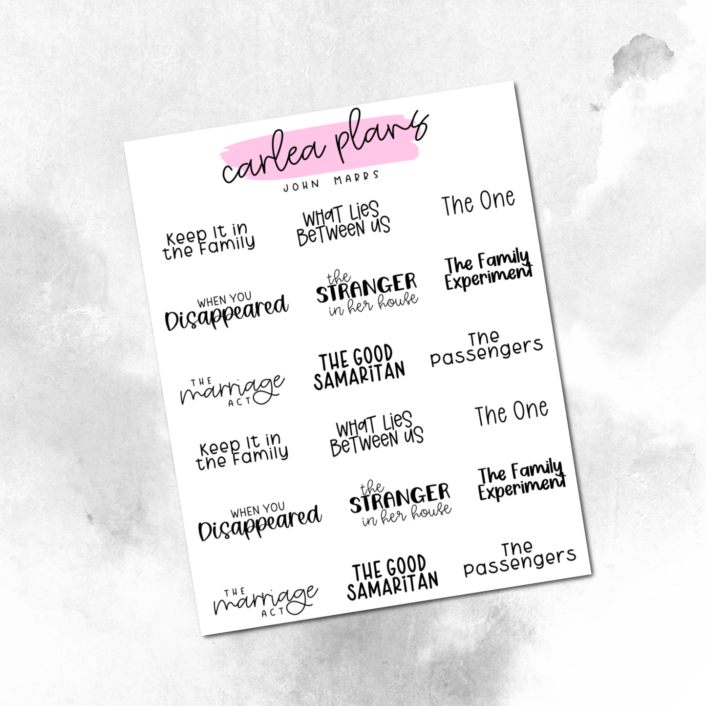 Book Bucket Lists