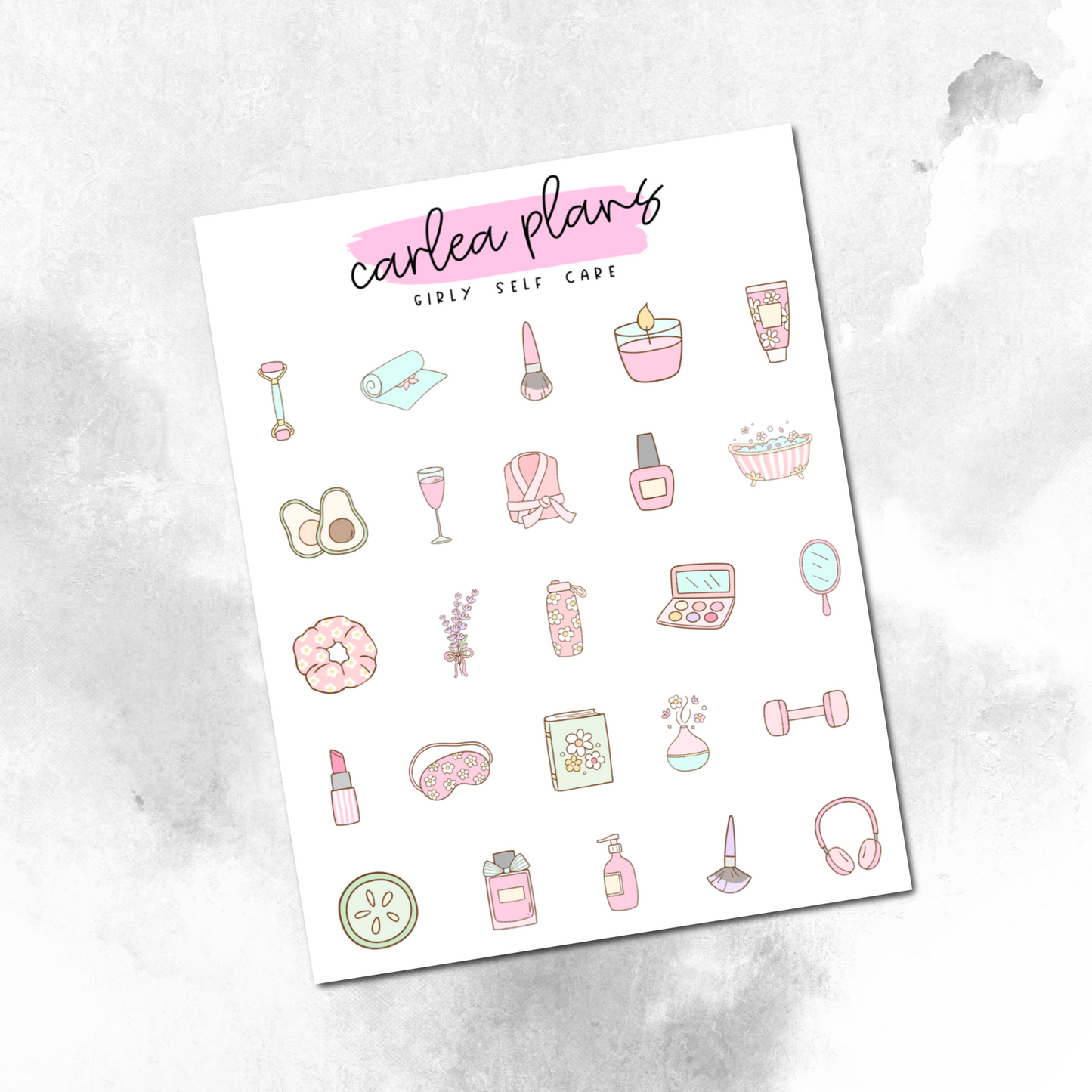Girly Self Care Deco Icons