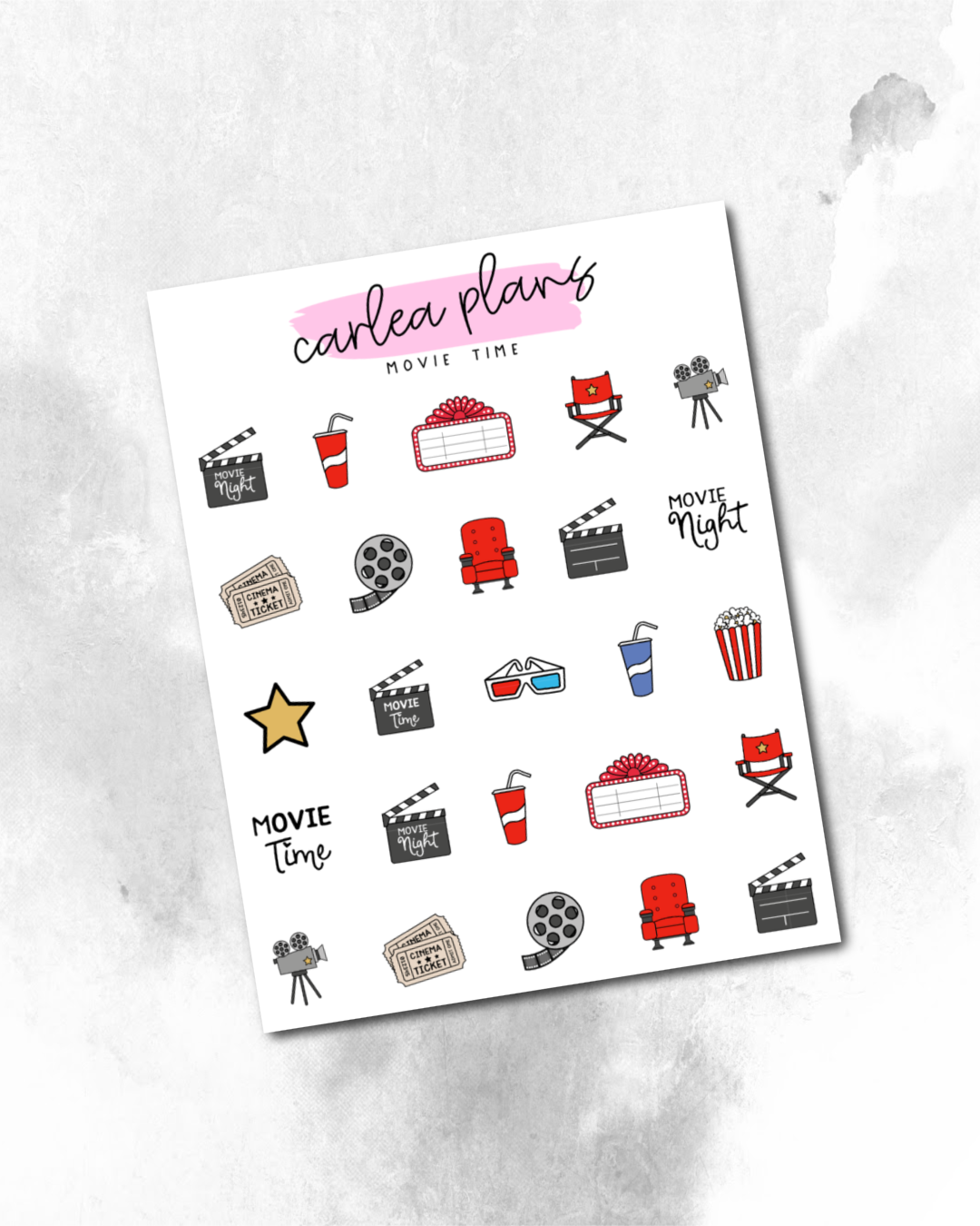 Movie Time Deco Icons