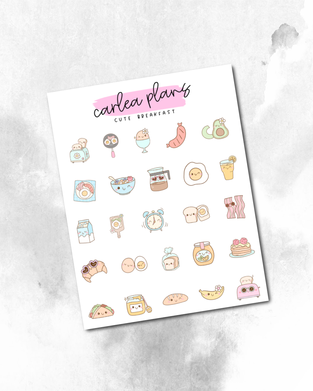 Cute Breakfast Deco Icons