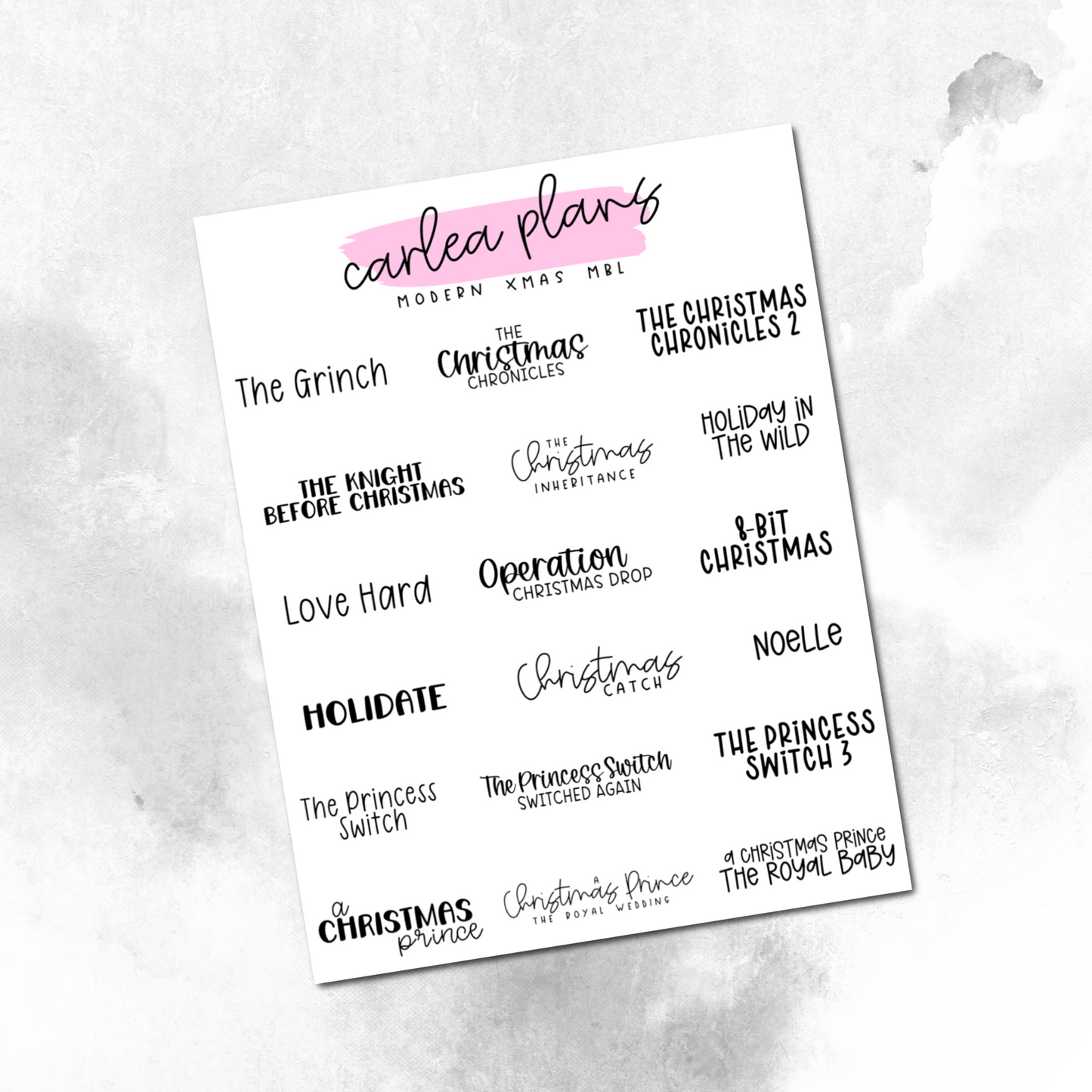 Christmas Movie Bucket List Scripts