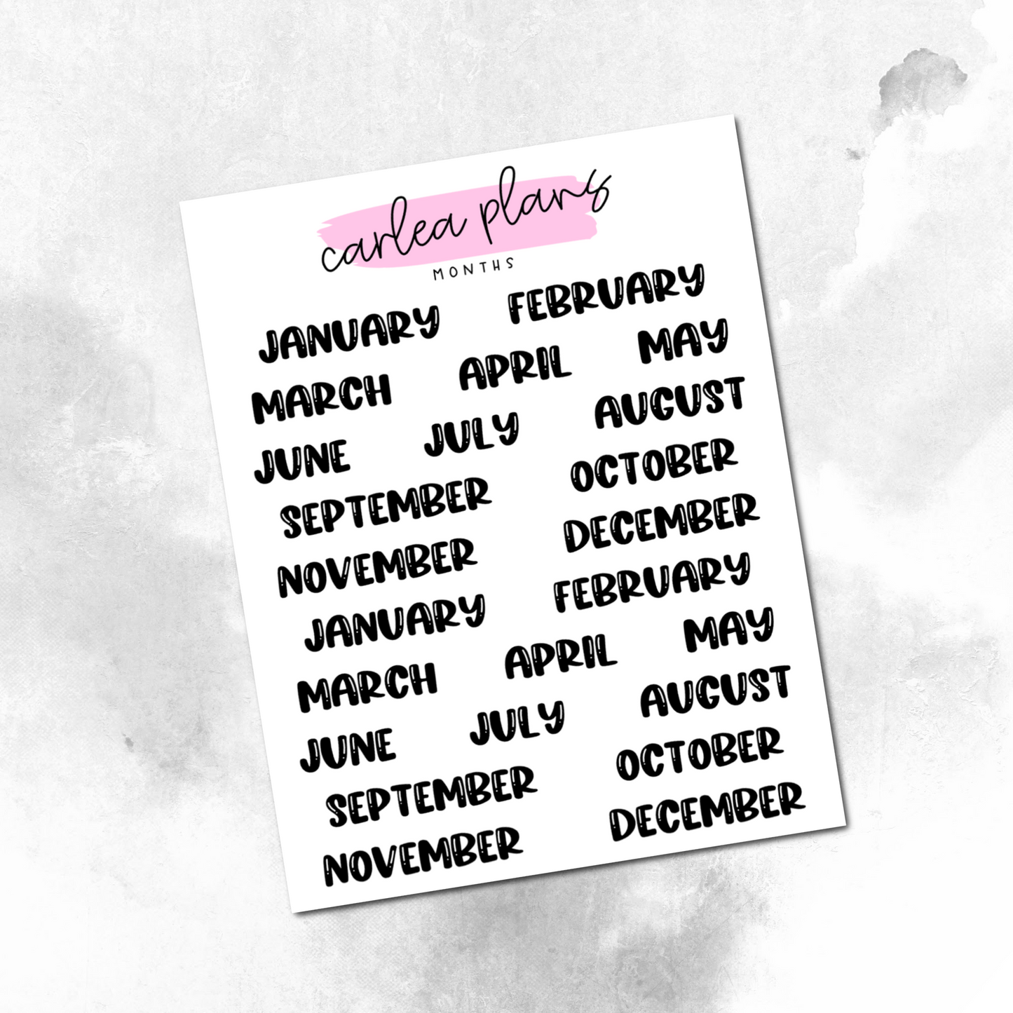 Bubble Large Month Scripts