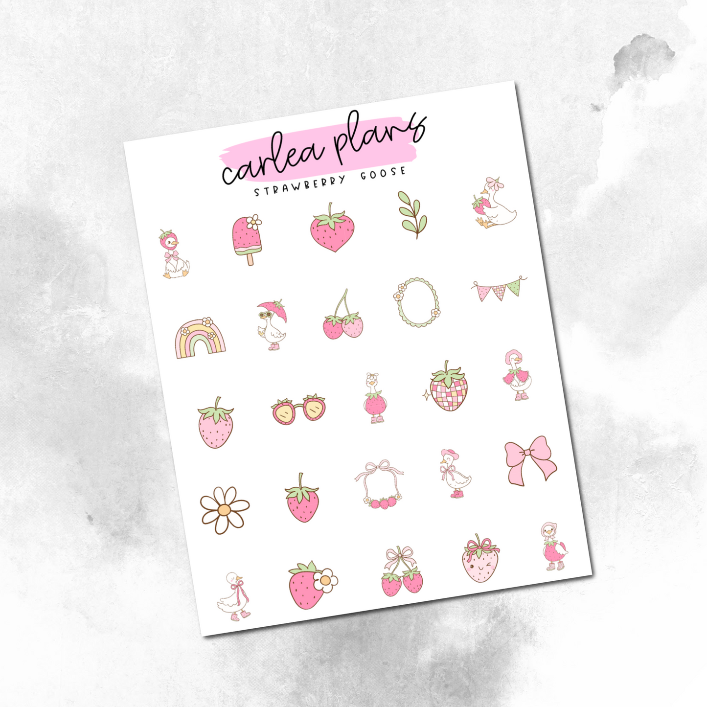 Strawberry Goose Deco Icons