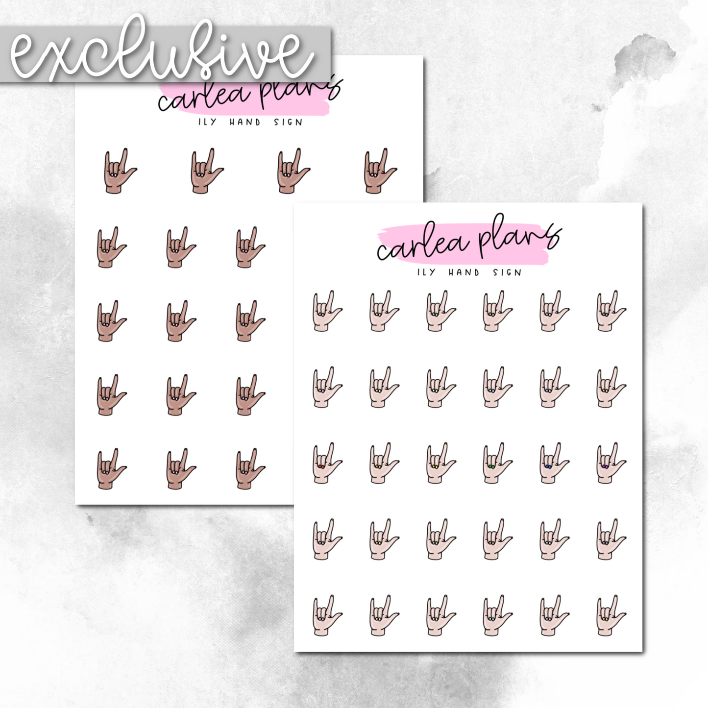 I Love You Hand Sign Icons