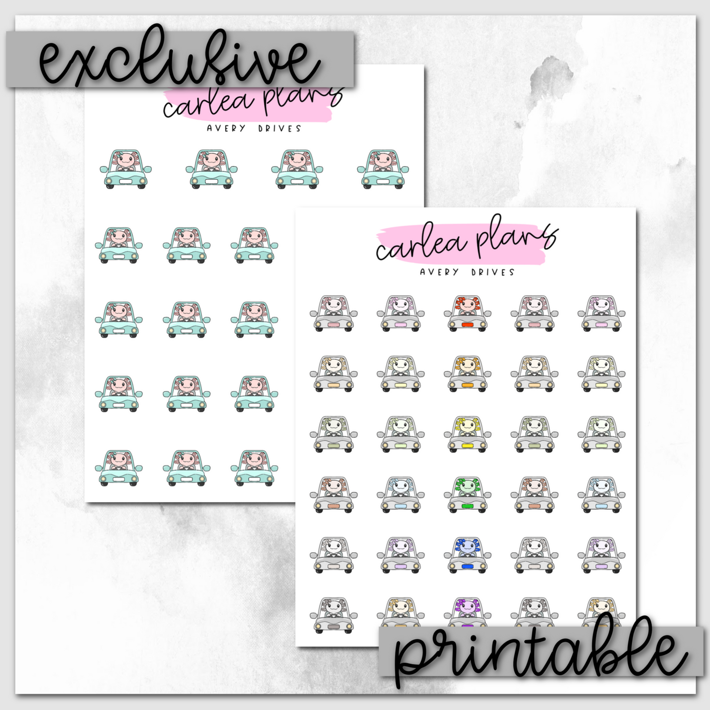 Avery Drives Icons | Printable Characters
