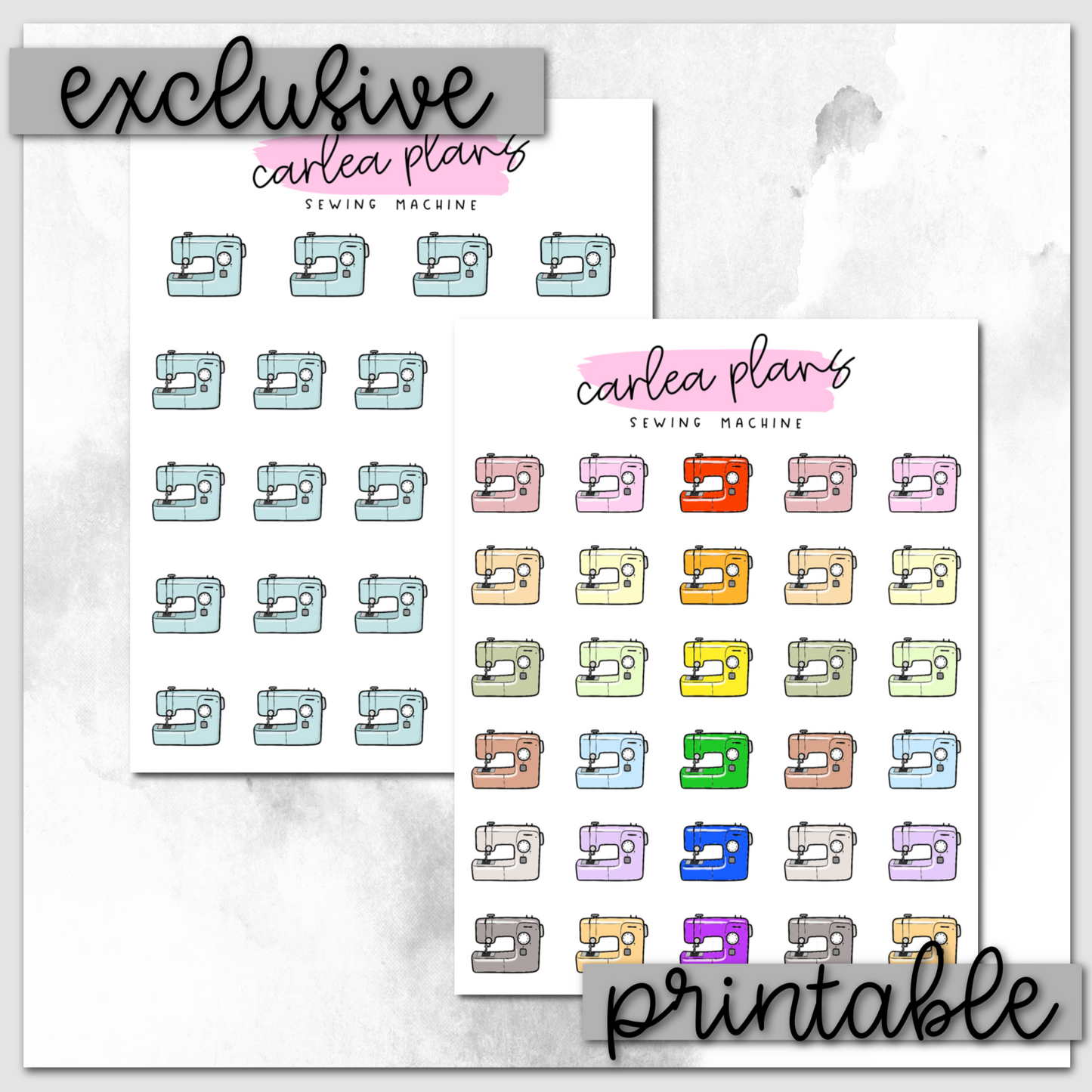 Sewing Machine Icons | Printable Icons