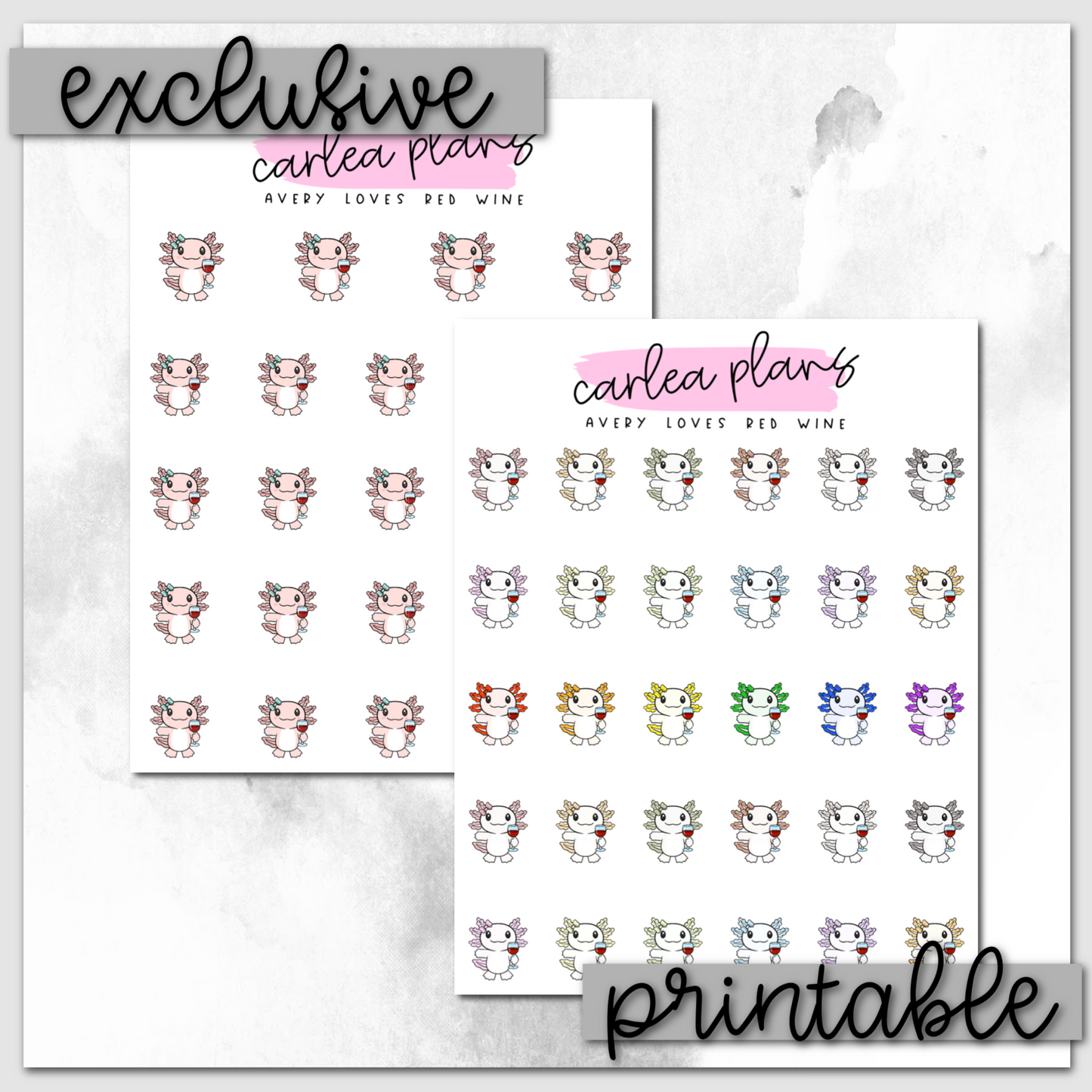 Avery Loves Red Wine Icons | Printable Characters