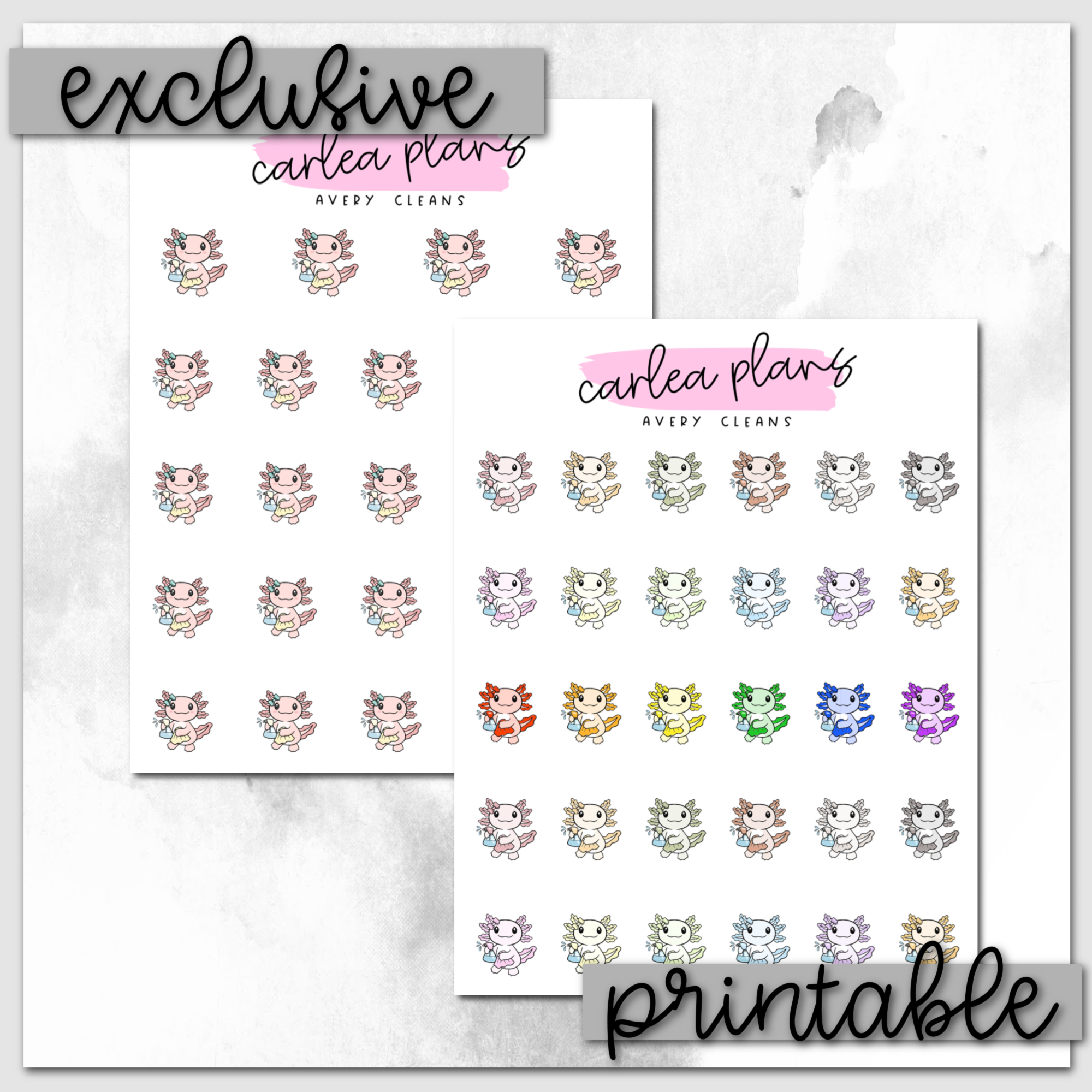 Avery Cleans Icons Printable Characters CarleaPlans