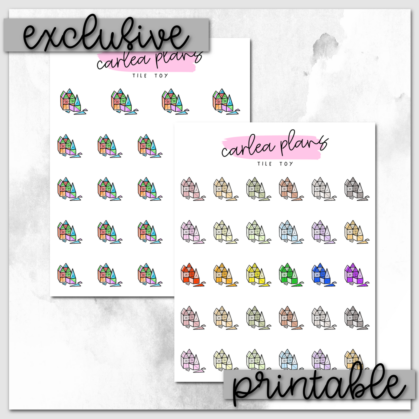 Tile Toy Icons | Printable Icons