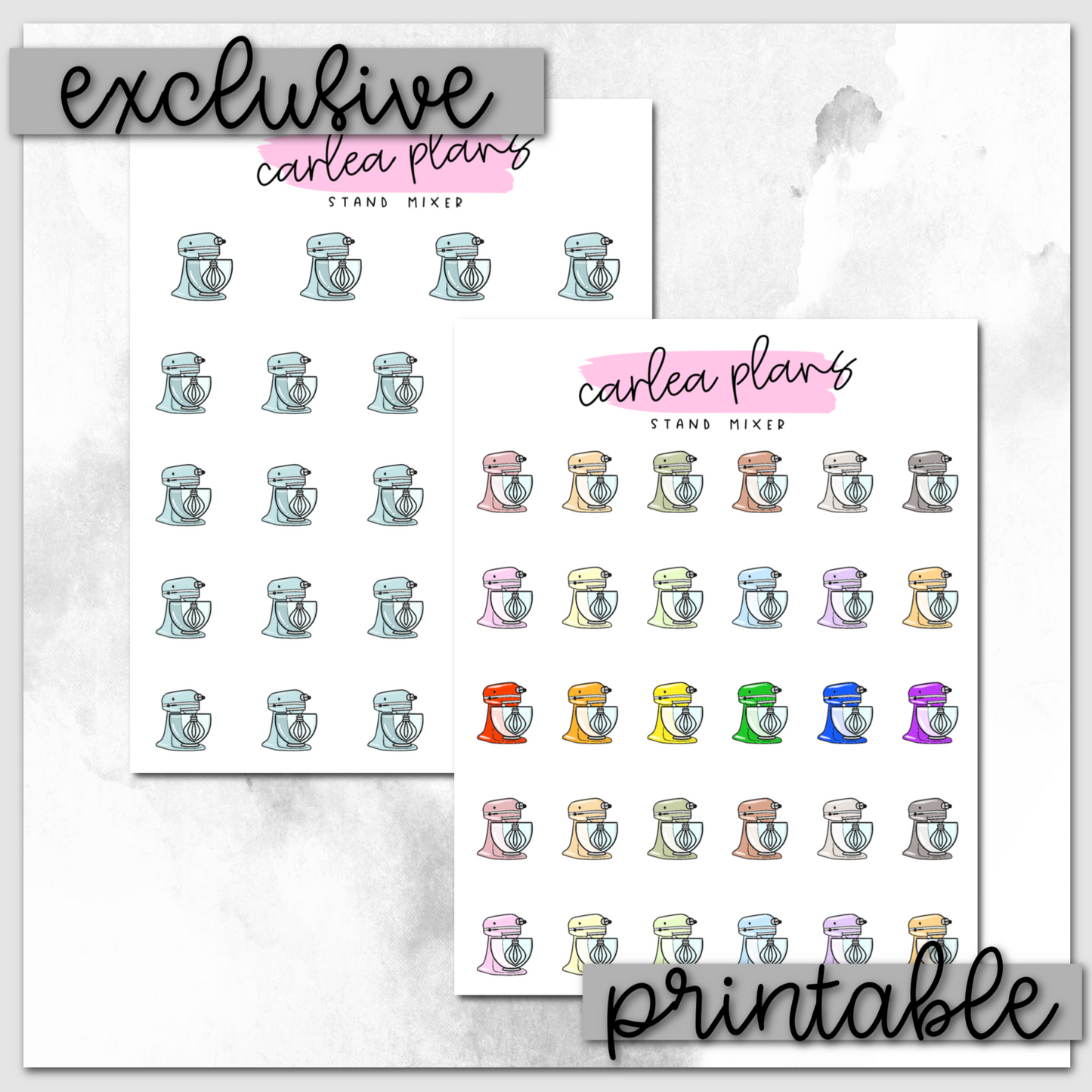 Stand Mixer Icons | Printable Icons