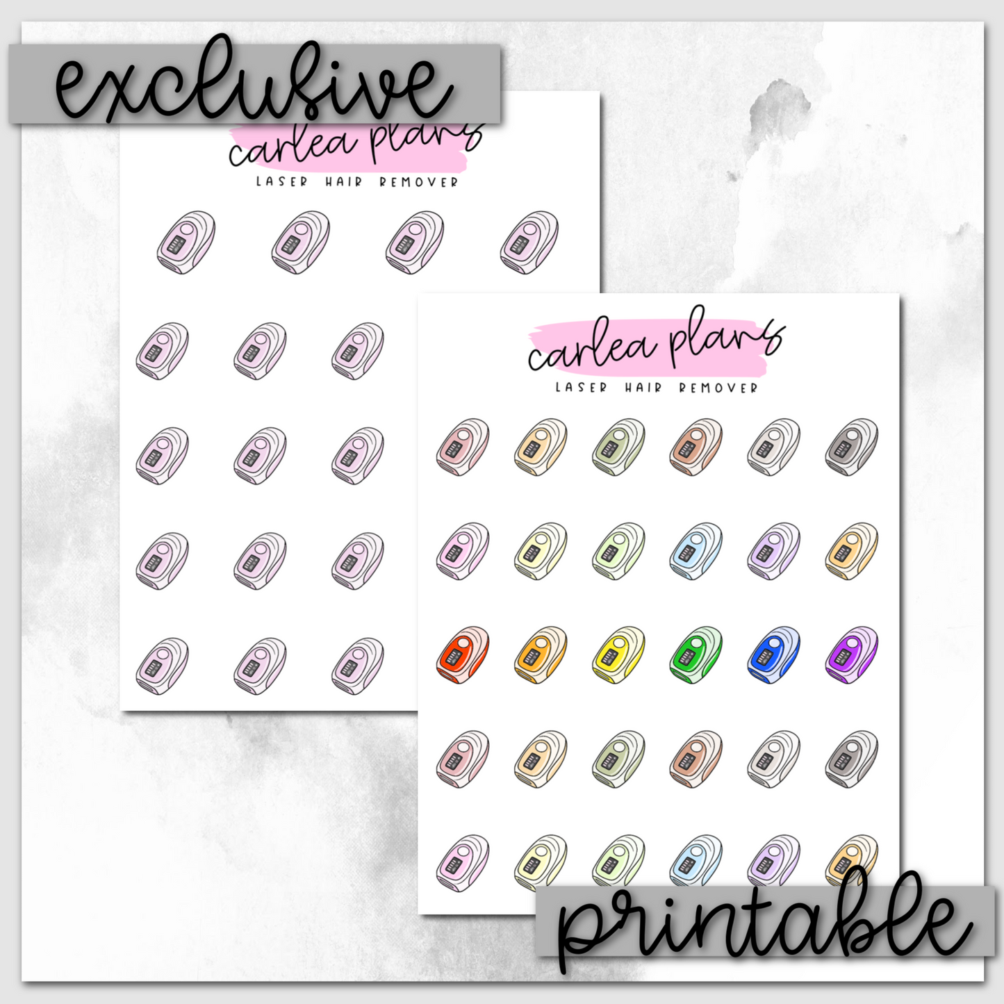 Laser Hair Remover Icons | Printable Icons
