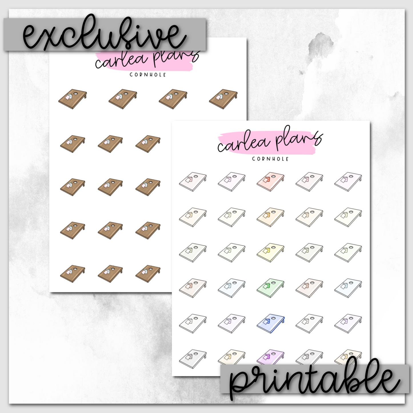 Cornhole Icons | Printable Icons