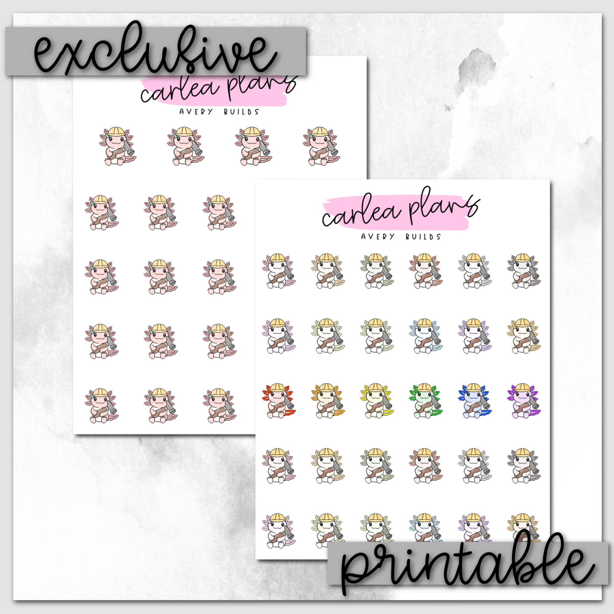 Avery Builds Icons Printable Characters CarleaPlans