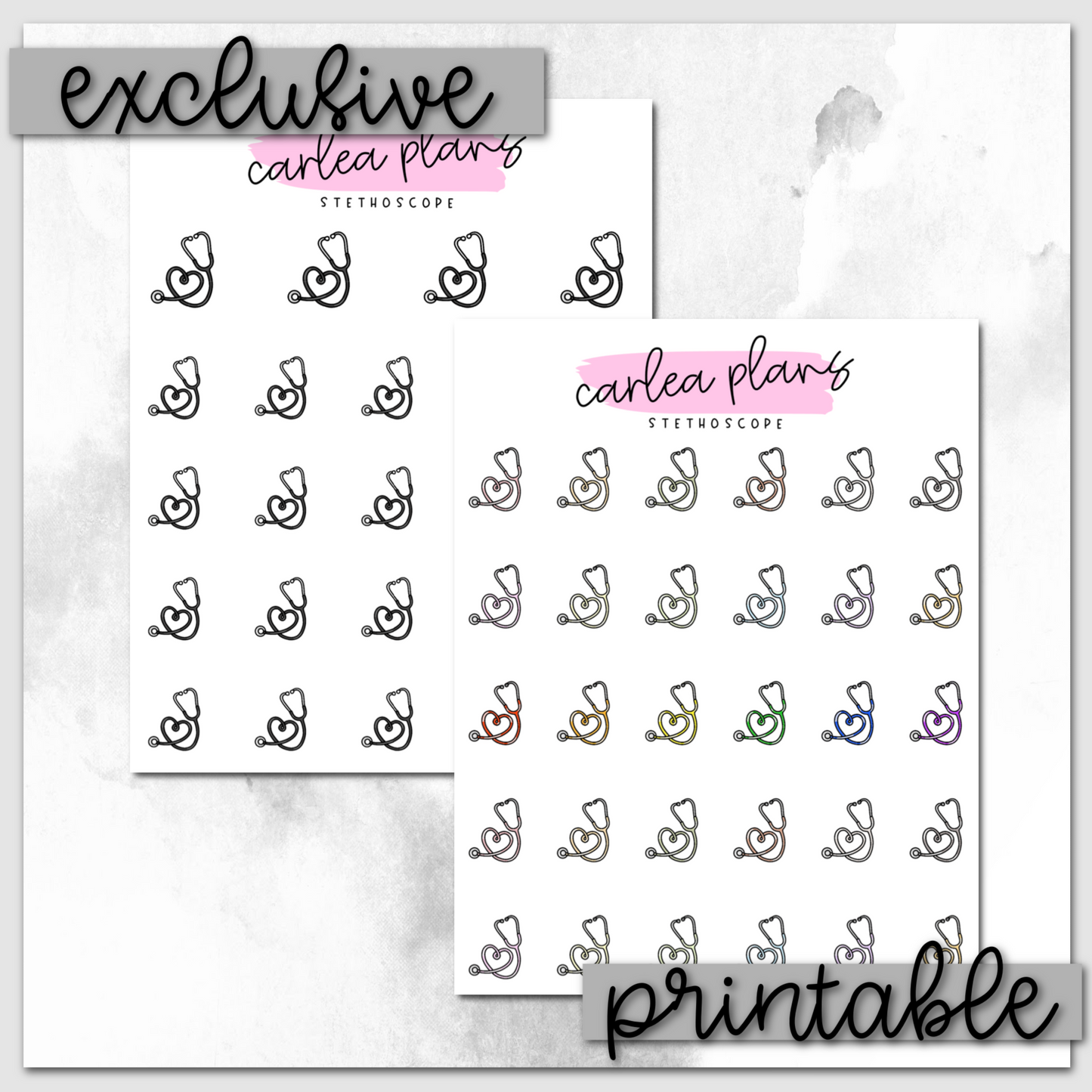 Stethoscope Icons | Printable Icons