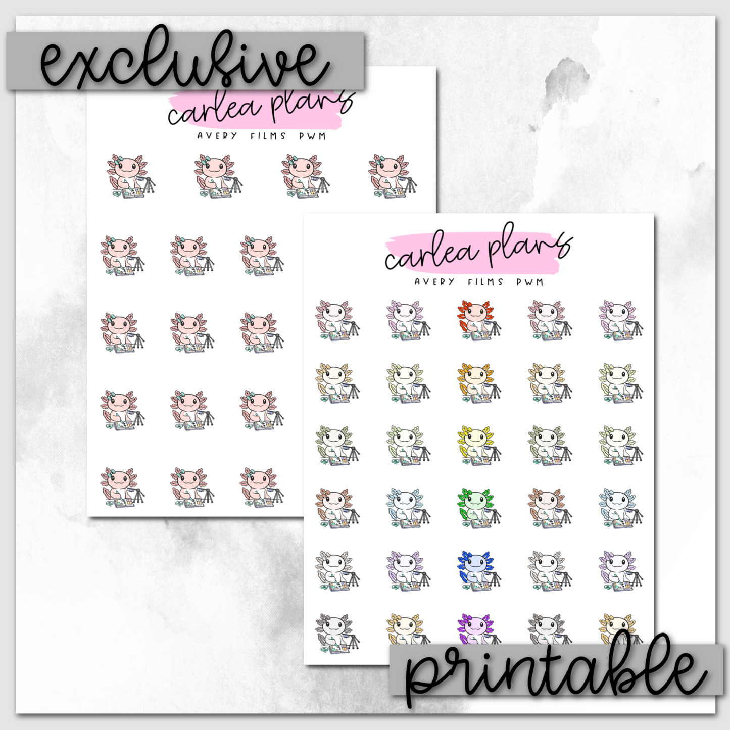 Avery Films PWM Icons | Printable Characters