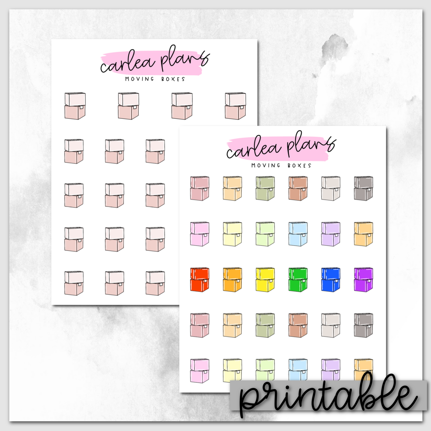 Moving Box Icons | Printable Icons