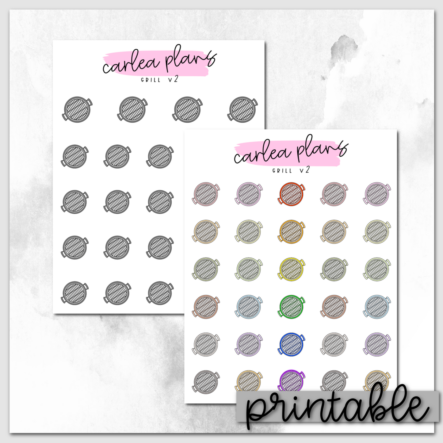 Grill v2 Icons | Printable Icons