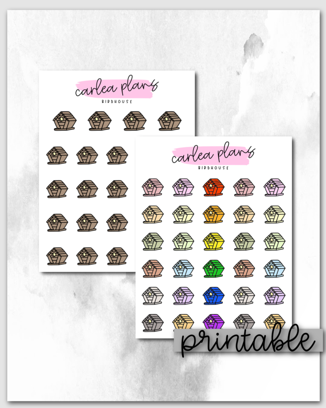 Birdhouse Icons | Printable Icons