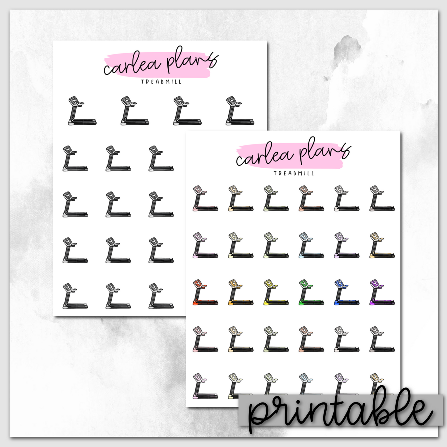 Treadmill Icons | Printable Icons