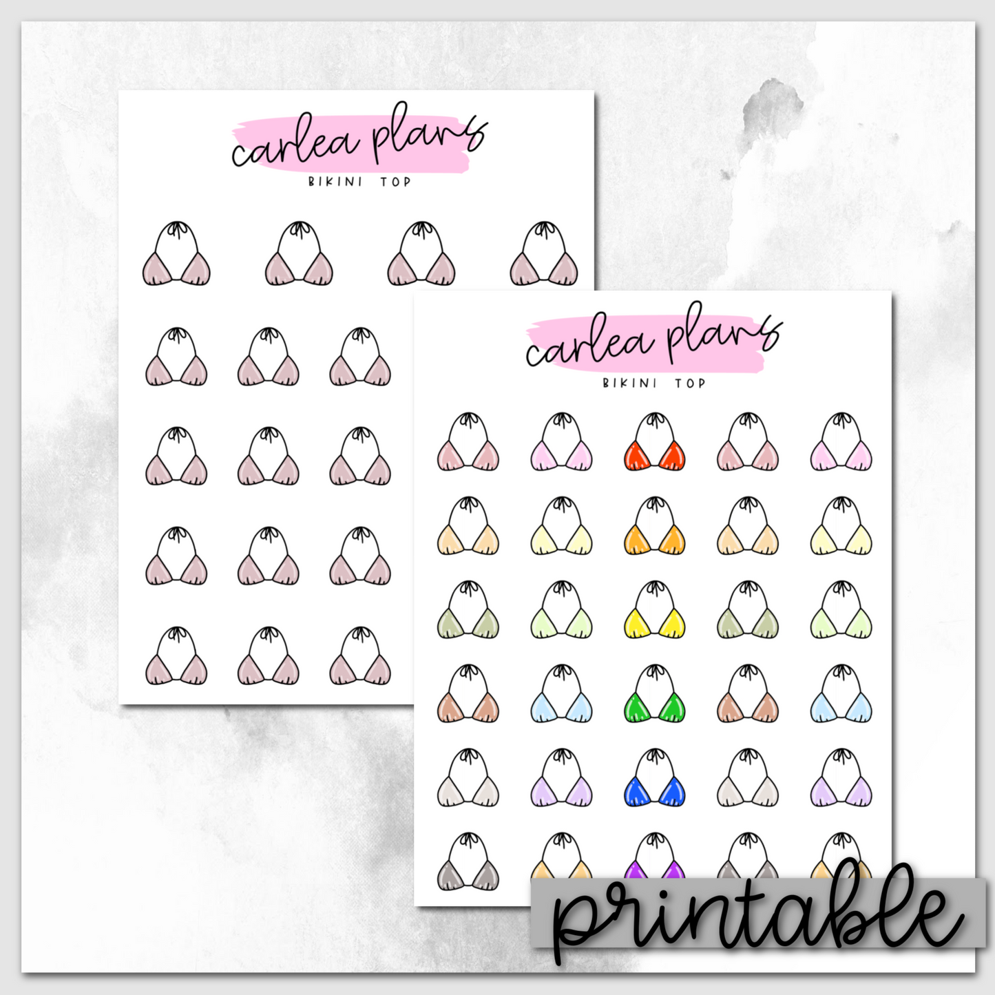Bikini Top Icons | Printable Icons