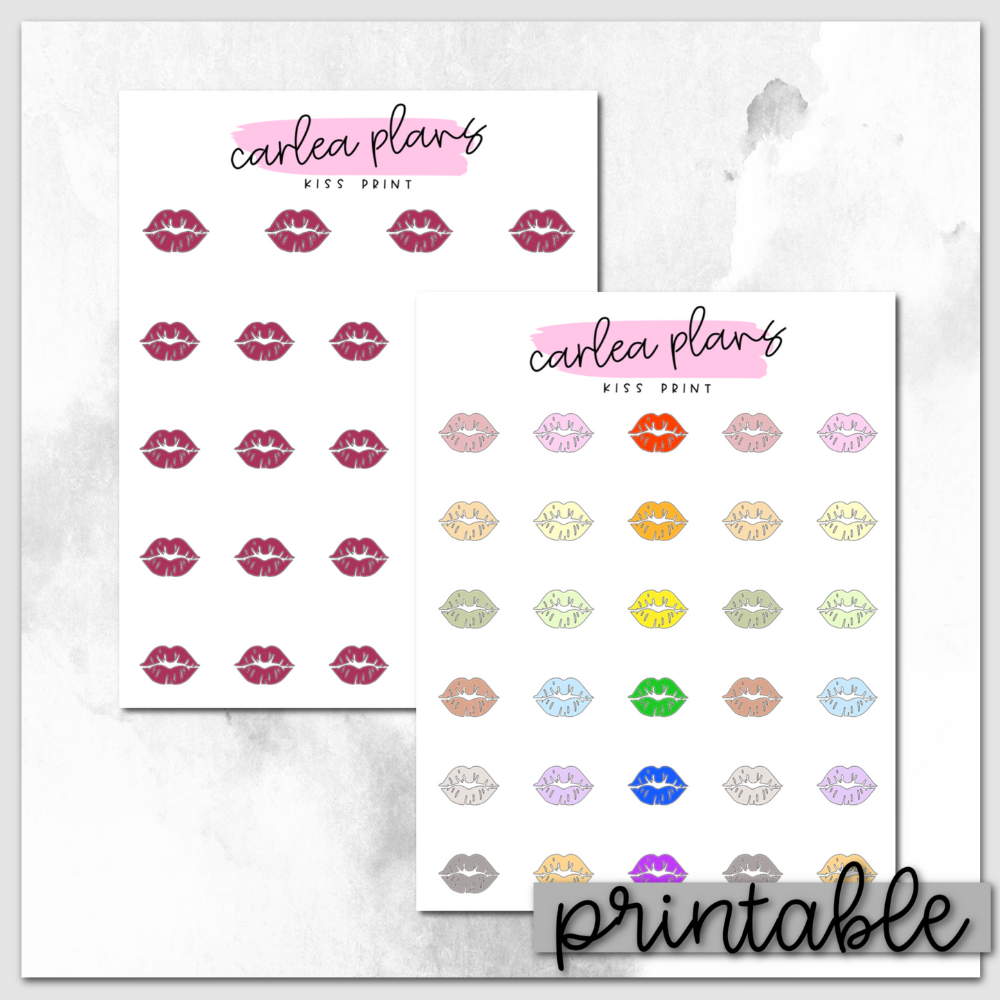 Kiss Print Icons | Printable Icons