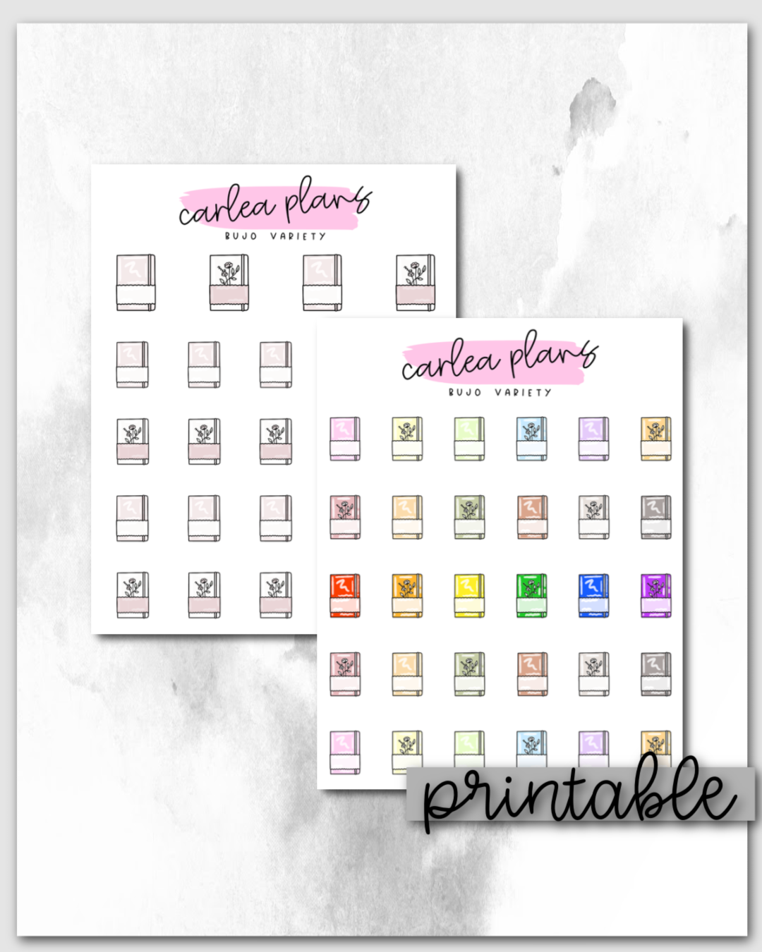 Bujo Variety Icons | Printable Icons